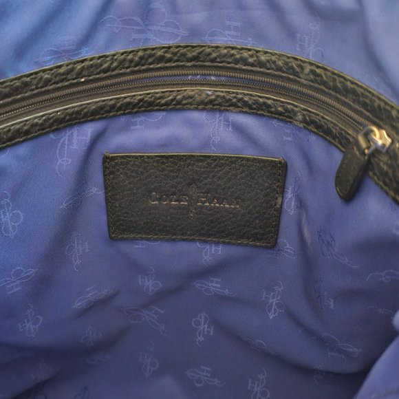 Cole Haan Marcy Tech Tote Bag Leather Slim Black Handbag - Picture 8 of 15